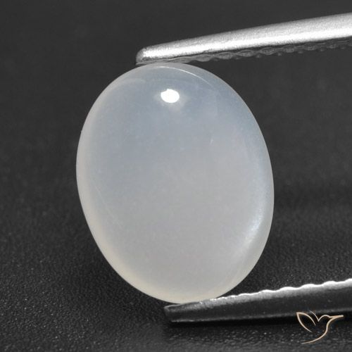 Piedra de luna blanco natural de 2,16 ct, corte óvalo, translúcido