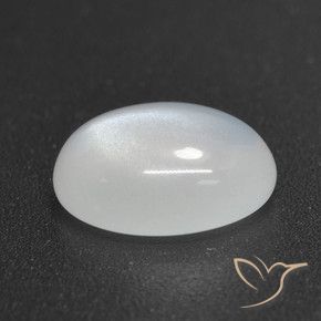 Piedra de luna blanco natural de 2,16 ct, corte óvalo, translúcido