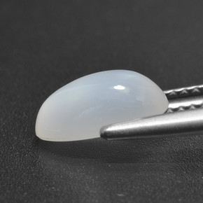 Piedra de luna blanco natural de 1,81 ct, corte óvalo, translúcido