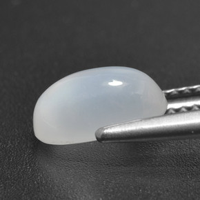 Piedra de luna blanco natural de 1,88 ct, corte óvalo, translúcido
