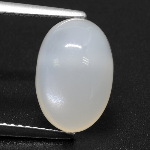 Piedra de luna blanco natural de 4,99 ct, corte óvalo, translúcido