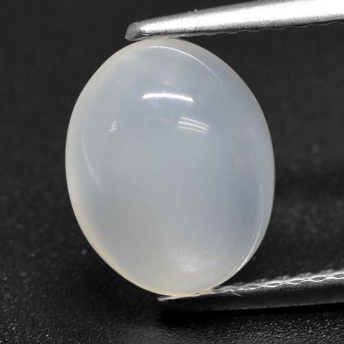 Piedra de luna blanco natural de 2,56 ct, corte óvalo, translúcido
