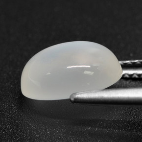 Piedra de luna blanco natural de 2,56 ct, corte óvalo, translúcido