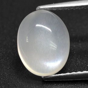 Piedra de luna blanco natural de 2,47 ct, corte óvalo, translúcido