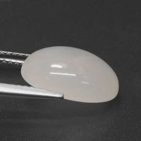 Piedra de Luna Blanco apagado natural de 5.70 ct, Corte Óvalo, Translúcido