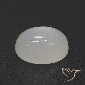 Piedra de Luna Blanco apagado natural de 4.49 ct, Ovalada, Translúcido