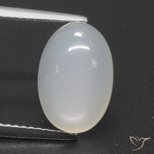 Piedra de luna blanco natural de 4,23 ct, corte óvalo, translúcido