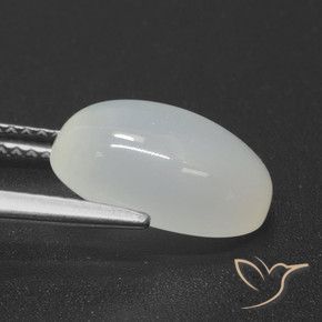 Piedra de luna blanco natural de 4,23 ct, corte óvalo, translúcido
