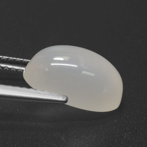 Piedra de luna blanco natural de 4,23 ct, corte óvalo, translúcido