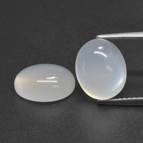 Gemas de piedra de luna blanco natural de 6,61 ct, corte óvalo, translúcido