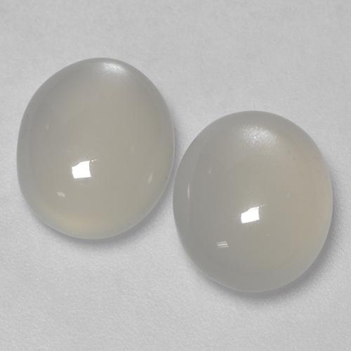 Gemas de piedra de luna blanco natural de 6,17 ct, corte óvalo, translúcido