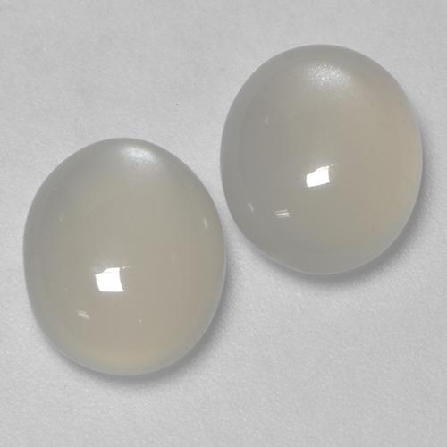 Gemas de piedra de luna blanco natural de 6,17 ct, corte óvalo, translúcido
