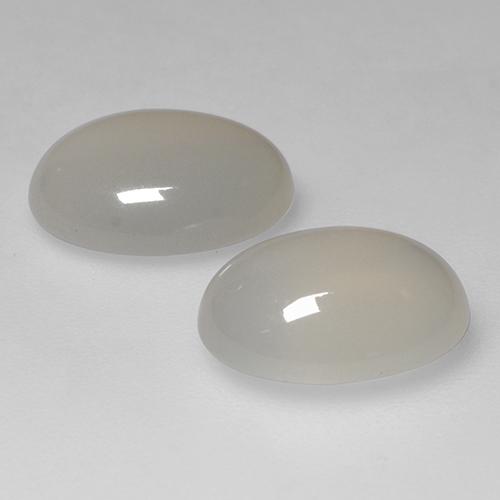 Gemas de piedra de luna blanco natural de 6,17 ct, corte óvalo, translúcido