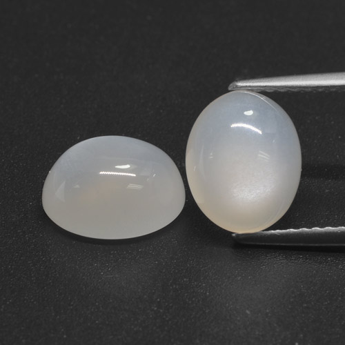 Gemas de piedra de luna blanco natural de 5,78 ct, corte óvalo, translúcido