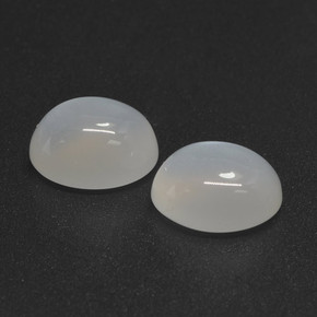 Gemas de piedra de luna blanco natural de 5,78 ct, corte óvalo, translúcido