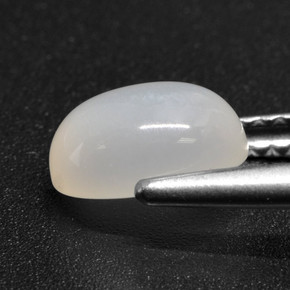Piedra de luna blanco natural de 1,50 ct, corte óvalo, translúcido