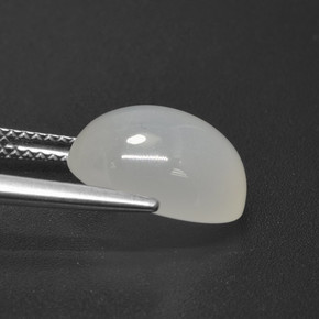 Piedra de Luna Blanco crema natural de 5.21 ct, Corte Óvalo, Translúcido