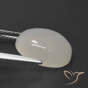 Piedra de luna blanco natural de 4,87 ct, corte óvalo, translúcido
