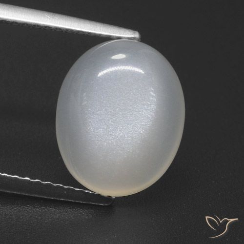 4.59ct Natural Blanco crema Piedra de Luna, Ovalada, Translúcido