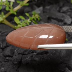 Piedra de Luna Naranja medio natural de 23.00 ct, Forma elegante, Translúcido