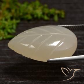 Piedra de luna marrón café claro natural de 31,11 ct, forma elegante, translúcido