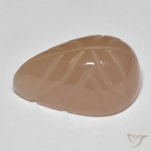Piedra de Luna Medium Dark-Orange natural de 21.25 ct, Elegante, Translúcido
