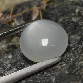 Piedra de luna blanco natural de 2,30 ct, corte redondo, translúcido