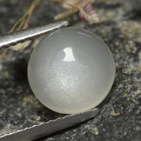 Piedra de luna blanco natural de 2,73 ct, corte redondo, translúcido