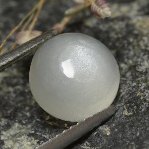 Piedra de luna blanco natural de 2,73 ct, corte redondo, translúcido