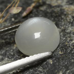 Piedra de luna blanco natural de 2,73 ct, corte redondo, translúcido