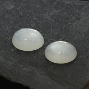 Gemas de piedra de luna blanco natural de 2,68 ct, corte óvalo, translúcido