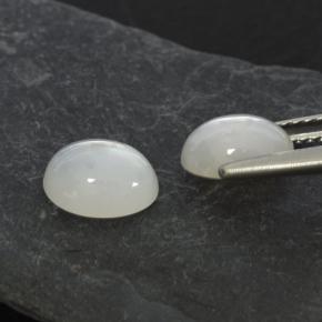 Gemas de piedra de luna blanco natural de 2,68 ct, corte óvalo, translúcido
