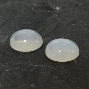 Gemas de piedra de luna blanco natural de 2,79 ct, corte óvalo, translúcido