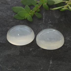 Gemas de piedra de luna blanco natural de 3,16 ct, corte óvalo, translúcido