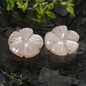 Gemas de piedra de luna marrón natural de 4,98 ct, corte flor, translúcido