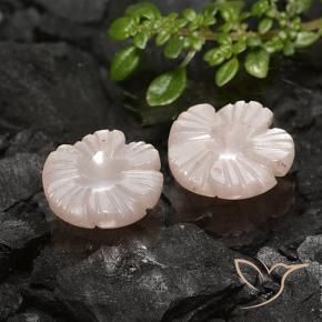 Gemas de Piedra de Luna Marrón muy claro natural de 7.56 ct, Corte Flor, Translúcido