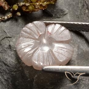 Piedra de Luna Marrón neutral natural de 4.07 ct, Corte Flor, Translúcido
