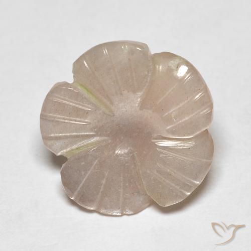 4.13ct Natural Nude Piedra de Luna, Corte Flor, Translúcido