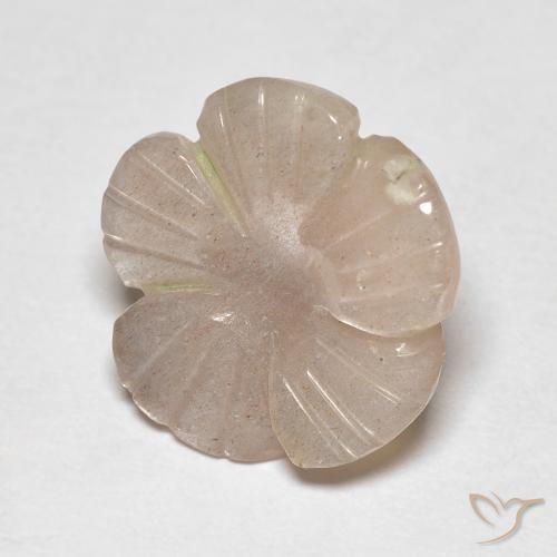 Piedra de Luna Nude natural de 4.13 ct, Corte Flor, Translúcido