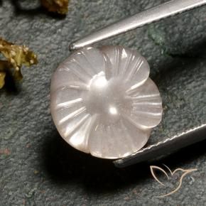 Piedra de Luna Marrón caramelo claro natural de 4.02 ct, Corte Flor, Translúcido
