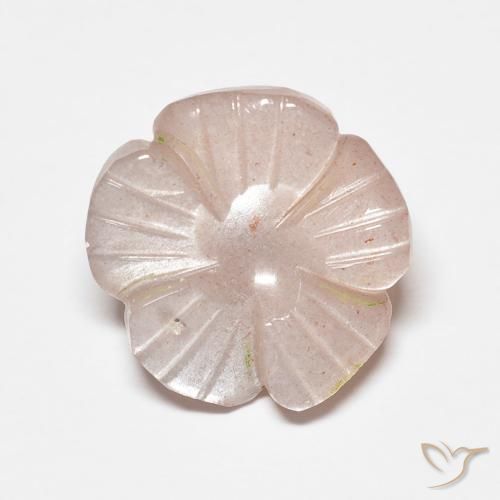Piedra de Luna Rosado salmón natural de 4.47 ct, Corte Flor, Translúcido