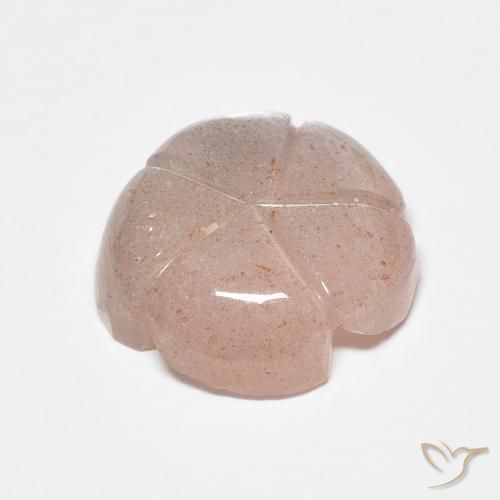 Piedra de Luna Rosado salmón natural de 4.47 ct, Corte Flor, Translúcido