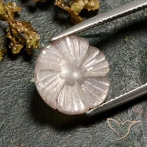 Piedra de Luna Marrón muy claro natural de 4.86 ct, Corte Flor, Translúcido
