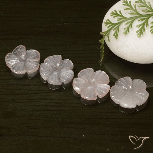 6.29ctw Natural Marrón caramelo claro Piedra de Luna, Corte Flor, Translúcido