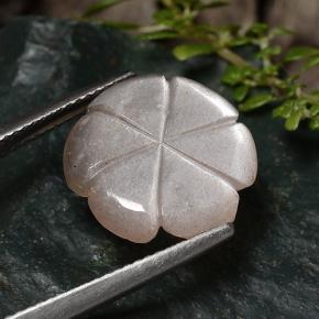 Piedra de Luna Marrón nuez claro natural de 5.79 ct, Corte Flor, Translúcido