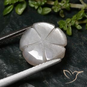 Piedra de Luna Marrón muy claro natural de 2.76 ct, Corte Flor, Translúcido