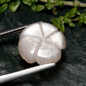 Piedra de luna rosa natural de 3,60 ct, corte flor, translúcido