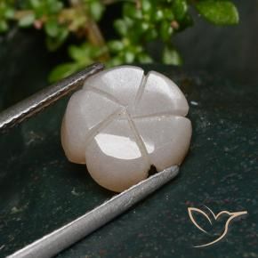 Piedra de Luna Marrón muy claro natural de 3.25 ct, Corte Flor, Translúcido