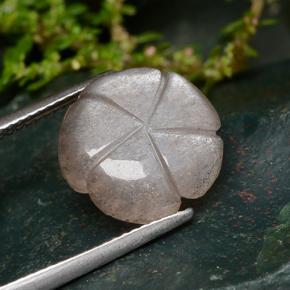 Piedra de luna naranja natural de 5,94 ct, corte flor, translúcido