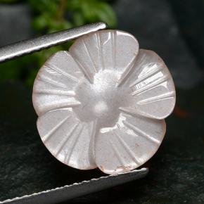 Piedra de luna rosa natural de 3,55 ct, corte flor, translúcido